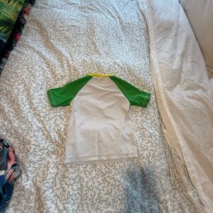 Janie and Jack Green and White Rashguard